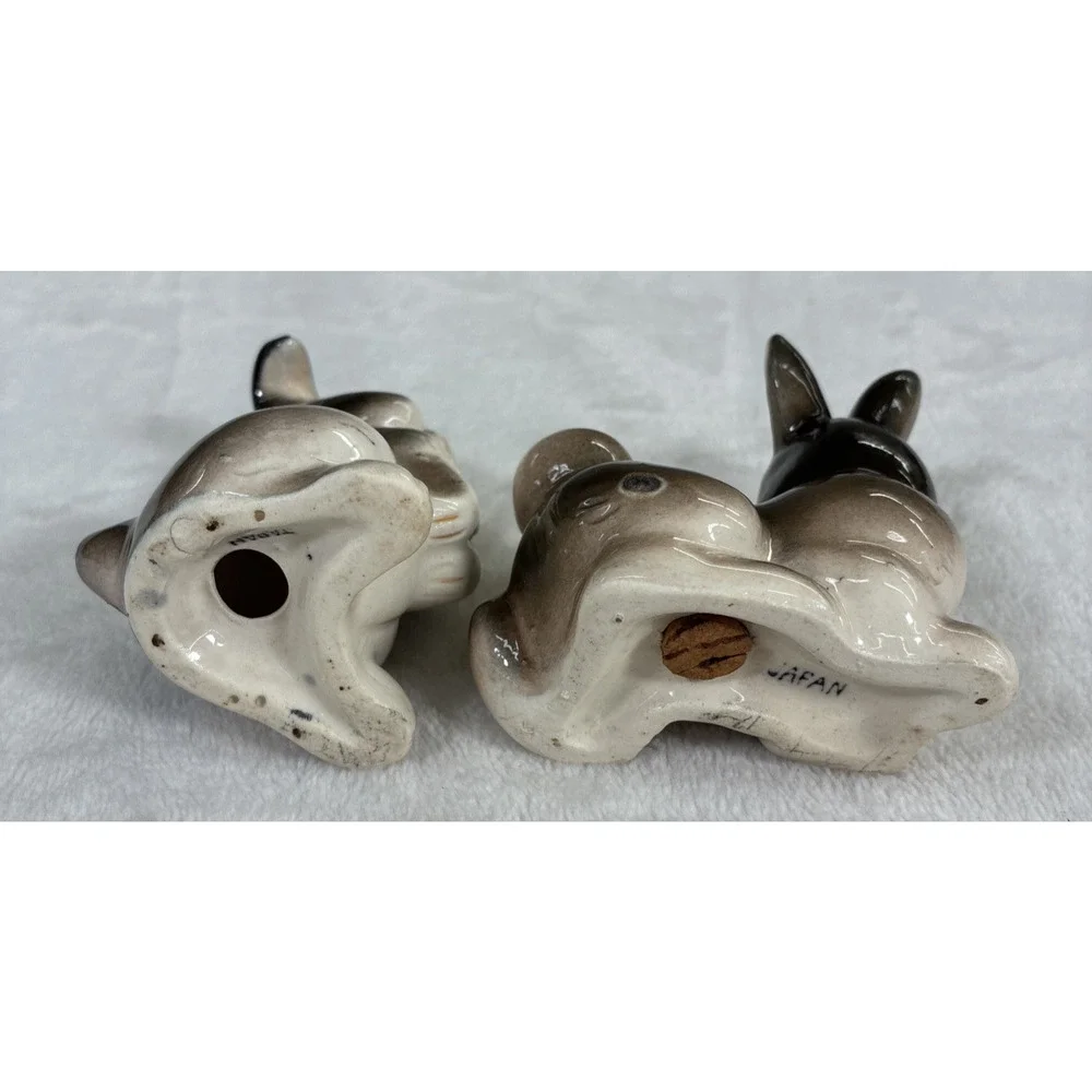 Vtg Thumper Bunny Rabbit Salt & Pepper Shakers Japan MCM Anthropomorphic Chrty